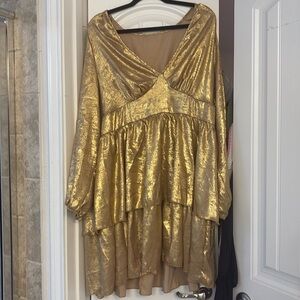 Gold dress new perfect for holiday parties!